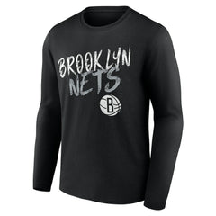 Brooklyn Nets Hustle Custom Long Sleeve T-Shirt Black