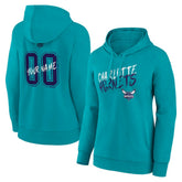 Charlotte Hornets Women's Hustle Custom Pullover Hoodie Teal
