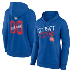Detroit Pistons Women's Hustle Custom Pullover Hoodie Blue
