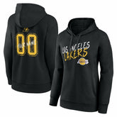 Los Angeles Lakers Women's Hustle Custom Pullover Hoodie Black