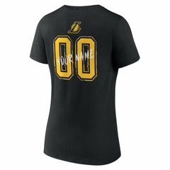 Los Angeles Lakers Women's Hustle Custom V-Neck T-Shirt Black