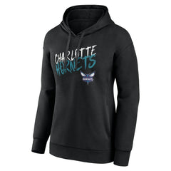 Charlotte Hornets Women's Hustle Custom Pullover Hoodie Black