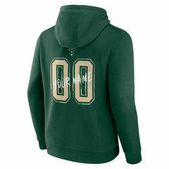 Milwaukee Bucks Hustle Custom Pullover Hoodie Hunter Green