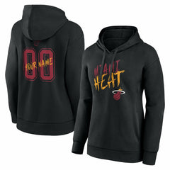 Miami Heat Women's Hustle Custom Pullover Hoodie Black