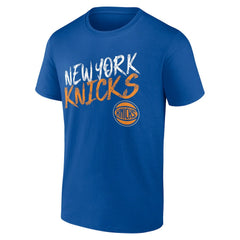 New York Knicks Hustle Custom T-Shirt Blue