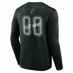 San Antonio Spurs Hustle Custom Long Sleeve T-Shirt Black