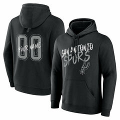 San Antonio Spurs Hustle Custom Pullover Hoodie Black