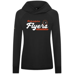 Philadelphia Flyers Levelwear Women's Slender Monument Raglan Pullover Hoodie - Black - NHL 203144848