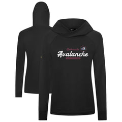 Colorado Avalanche Levelwear Women's Slender Monument Raglan Pullover Hoodie - Black - NHL 203144852