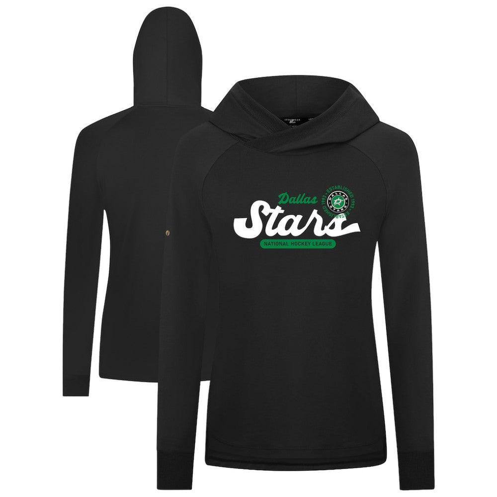 Dallas Stars Levelwear Women's Slender Monument Raglan Pullover Hoodie - Black - NHL 203144859