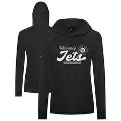 Winnipeg Jets Levelwear Women's Slender Monument Raglan Pullover Hoodie - Black - NHL 203144862