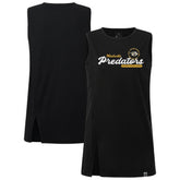 Nashville Predators Levelwear Women's Influx Monument Tank Top - Black - NHL 203144999