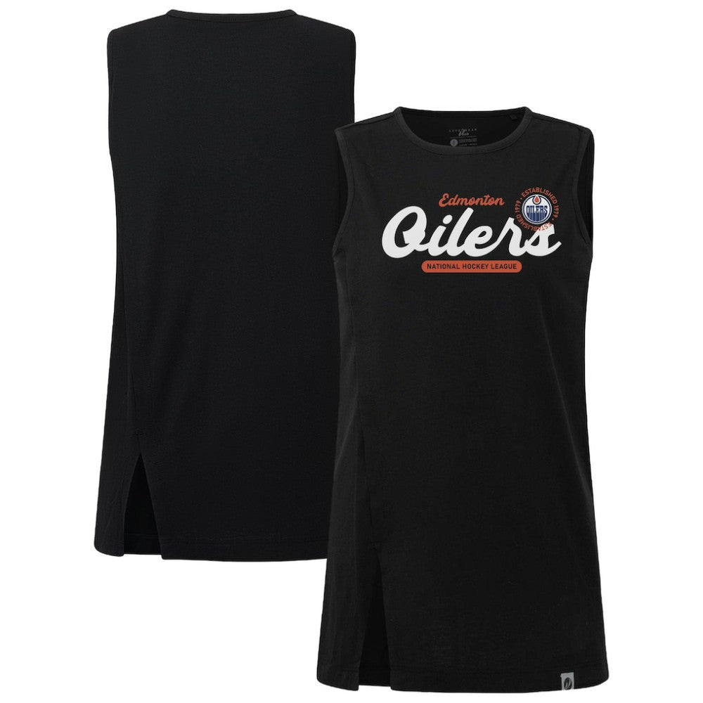 Edmonton Oilers Levelwear Women's Influx Monument Tank Top - Black - NHL 203145011