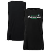 Vancouver Canucks Levelwear Women's Influx Monument Tank Top - Black - NHL 203145015
