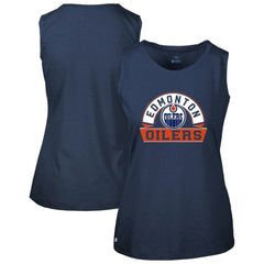 Edmonton Oilers Levelwear Women's Macy Banner Arch Tank Top - Navy - NHL 203145023