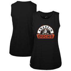 Anaheim Ducks Levelwear Women's Macy Banner Arch Tank Top - Black - NHL 203145037