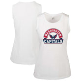 Washington Capitals Levelwear Women's Macy Banner Arch Tank Top - White - NHL 203145044