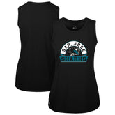 San Jose Sharks Levelwear Women's Macy Banner Arch Tank Top - Black - NHL 203145048