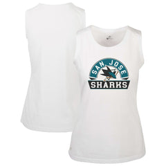 San Jose Sharks Levelwear Women's Macy Banner Arch Tank Top - White - NHL 203145049