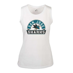 San Jose Sharks Levelwear Women's Macy Banner Arch Tank Top - White - NHL 203145049