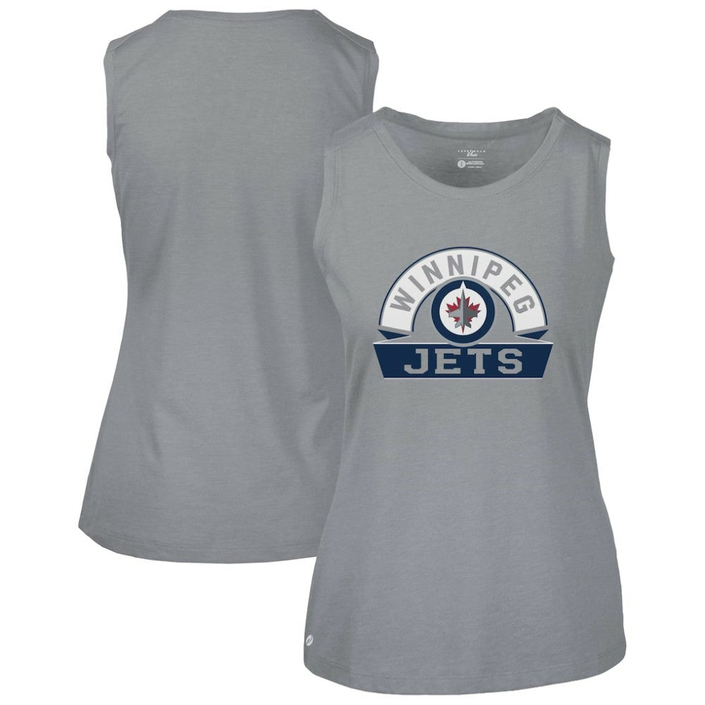Winnipeg Jets Levelwear Women's Macy Banner Arch Tank Top - Gray - NHL 203145051