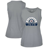 Winnipeg Jets Levelwear Women's Macy Banner Arch Tank Top - Gray - NHL 203145051