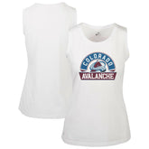 Colorado Avalanche Levelwear Women's Macy Banner Arch Tank Top - White - NHL 203145068