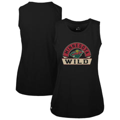 Minnesota Wild Levelwear Women's Macy Banner Arch Tank Top - Black - NHL 203145070