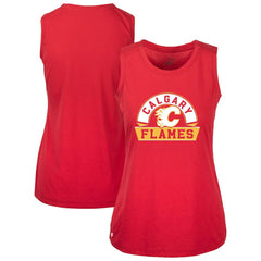 Calgary Flames Levelwear Women's Macy Banner Arch Tank Top - Red - NHL 203145072