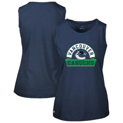 Vancouver Canucks Levelwear Women's Macy Banner Arch Tank Top - Navy - NHL 203145074