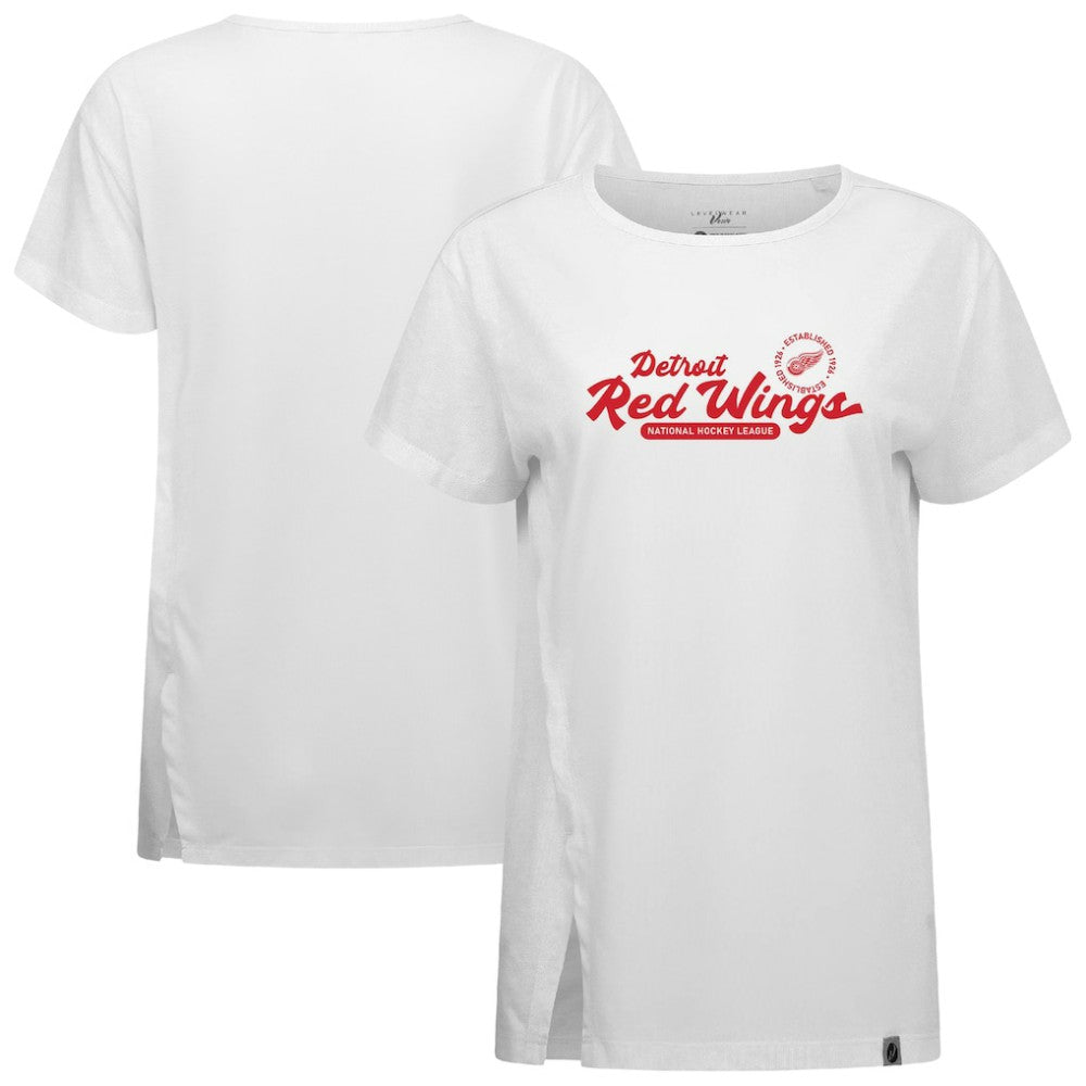 Detroit Red Wings Levelwear Women's Influx Monument T-Shirt - White - NHL 203145105