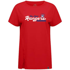 New York Rangers Levelwear Women's Influx Monument T-Shirt - Red - NHL 203145109