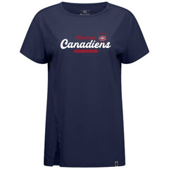 Montreal Canadiens Levelwear Women's Influx Monument T-Shirt - Navy - NHL 203145118