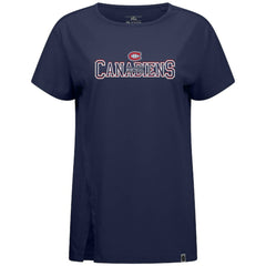 Montreal Canadiens Levelwear Women's Influx Journey T-Shirt - Navy - NHL 203145134