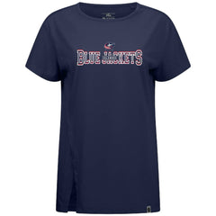 Columbus Blue Jackets Levelwear Women's Influx Journey T-Shirt - Navy - NHL 203145147