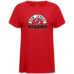 New Jersey Devils Levelwear Women's Influx Banner Arch T-Shirt - Red - NHL 203145175