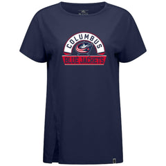 Columbus Blue Jackets Levelwear Women's Influx Banner Arch T-Shirt - Navy - NHL 203145180
