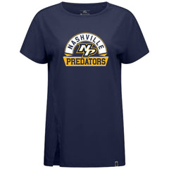 Nashville Predators Levelwear Women's Influx Banner Arch T-Shirt - Navy - NHL 203145182