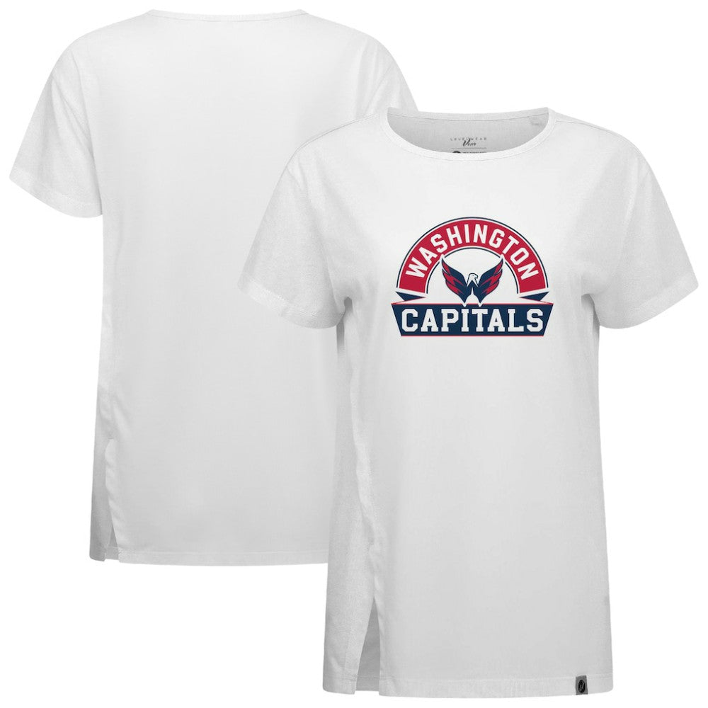 Washington Capitals Levelwear Women's Influx Banner Arch T-Shirt - White - NHL 203145183