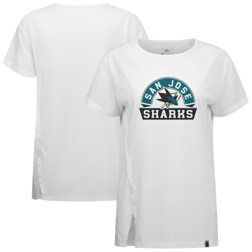 San Jose Sharks Levelwear Women's Influx Banner Arch T-Shirt - White - NHL 203145189