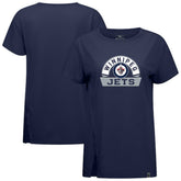 Winnipeg Jets Levelwear Women's Influx Banner Arch T-Shirt - Navy - NHL 203145190