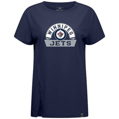 Winnipeg Jets Levelwear Women's Influx Banner Arch T-Shirt - Navy - NHL 203145190