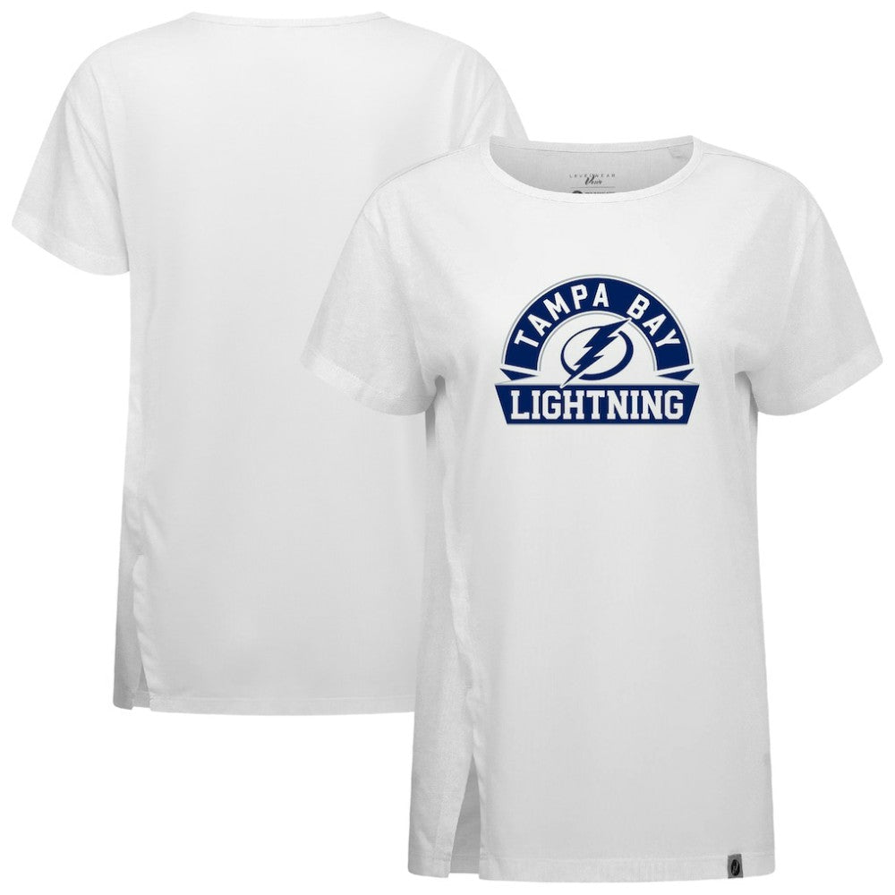 Tampa Bay Lightning Levelwear Women's Influx Banner Arch T-Shirt - White - NHL 203145203