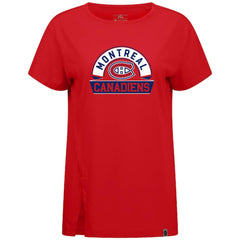 Montreal Canadiens Levelwear Women's Influx Banner Arch T-Shirt - Red - NHL 203145205