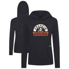 Anaheim Ducks Levelwear Women's Relay Banner Arch Pullover Hoodie - Black - NHL 203145223