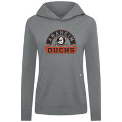 Anaheim Ducks Levelwear Women's Relay Banner Arch Pullover Hoodie - Gray - NHL 203145224