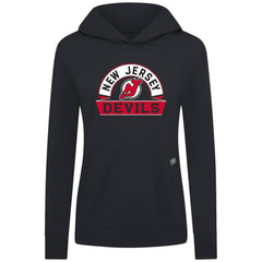 New Jersey Devils Levelwear Women's Relay Banner Arch Pullover Hoodie - Black - NHL 203145226