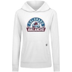 Colorado Avalanche Levelwear Women's Relay Banner Arch Pullover Hoodie - White - NHL 203145235