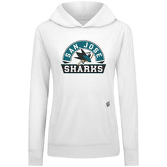 San Jose Sharks Levelwear Women's Relay Banner Arch Pullover Hoodie - White - NHL 203145241