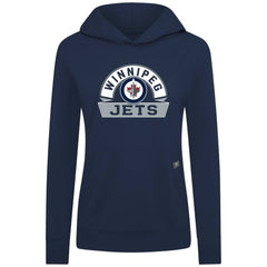 Winnipeg Jets Levelwear Women's Relay Banner Arch Pullover Hoodie - Navy - NHL 203145242